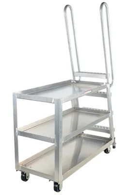 Vestil SPA-HD-2252 hi-duty & hi-frame stockpicker truck shown from an alternate angle