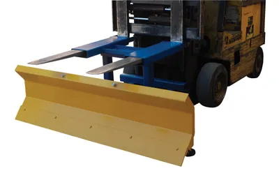 Vestil Steel Snow Plow Blade Fork Mounted 72 In. Blade Width Blue / Yellow