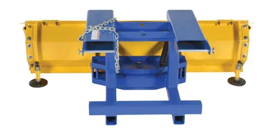 Vestil SPB-P-72 fork truck snow plow pusher shown from an alternate angle