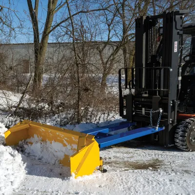 Vestil SPB-VP-848-72 fork truck snow plow shown from an alternate angle