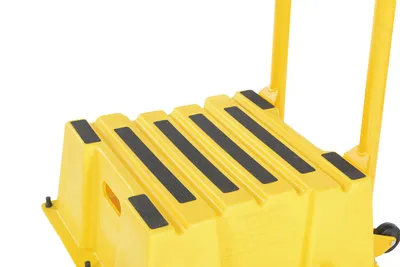Vestil SPN-1-YL-HR-PO step poly nestable shown from an alternate angle