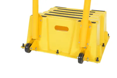 Vestil SPN-1-YL-HR-PO step poly nestable shown from an alternate angle