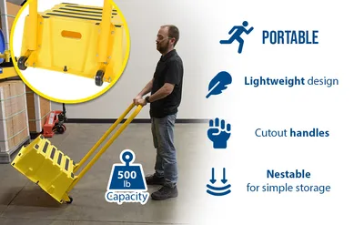 Vestil SPN-1-YL-HR-PO step poly nestable feature highlights