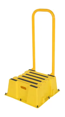 Vestil SPN-1-YL-HR step poly nestable shown from an alternate angle