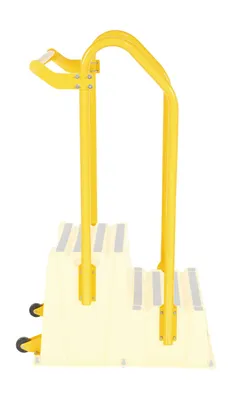 Vestil SPN-2-YL-AOK step poly nestable shown from an alternate angle
