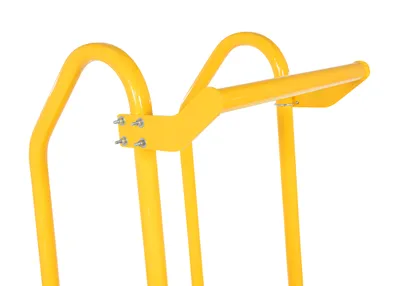 Vestil SPN-2-YL-HR-BR-PO step poly nestable shown from an alternate angle