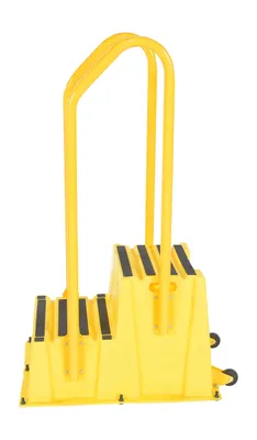Vestil SPN-2-YL-HR-PO step poly nestable shown from an alternate angle