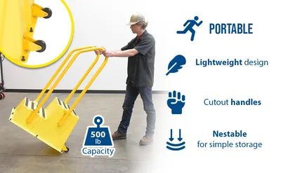 Vestil SPN-2-YL-HR-PO step poly nestable feature highlights
