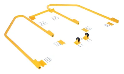 Vestil SPN-3-YL-AOK step poly nestable shown from an alternate angle
