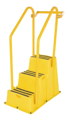 Vestil SPN-3-YL-HR-BR-PO step poly nestable shown from an alternate angle