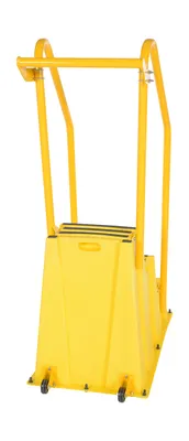 Vestil SPN-3-YL-HR-BR-PO step poly nestable shown from an alternate angle