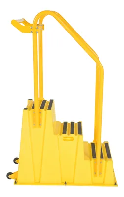 Vestil SPN-3-YL-HR-BR-PO step poly nestable shown from an alternate angle
