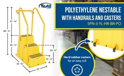 Vestil SPN-3-YL-HR-PO step poly nestable feature highlights