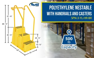 Vestil SPN-3-YL-HR-BR step poly nestable feature highlights