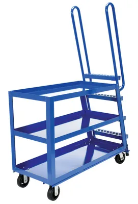 Vestil SPS-HD-2252-6MR hi-duty & hi-frame stockpicker truck shown from an alternate angle