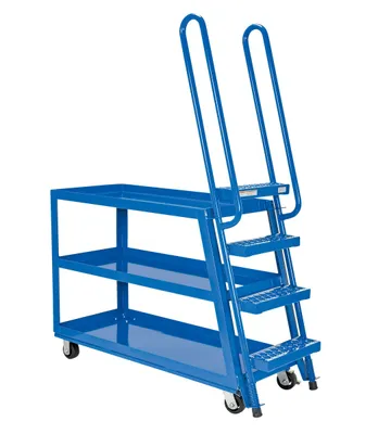 Vestil SPS-HD-2252 hi-duty & hi-frame stockpicker truck shown from an alternate angle