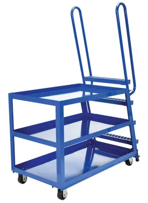 Vestil SPS-HD-2852 hi-duty & hi-frame stockpicker truck shown from an alternate angle