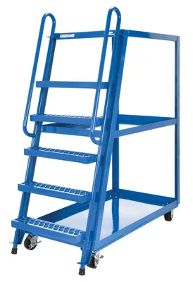 Vestil SPS-HF-2852 hi-duty & hi-frame stockpicker truck shown from an alternate angle