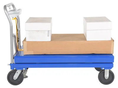 Vestil SPT-2448-SCL steel platform truck shown from an alternate angle