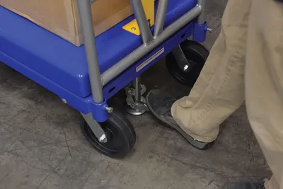 Vestil SPT-2448-SCL steel platform truck shown from an alternate angle