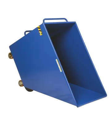 Vestil SPTT-15 portable steel dump truck shown from an alternate angle