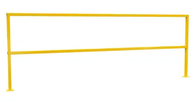 Vestil Steel Square Safety Handrail 122-1/2 In. x 4 In. x 42 In. Yellow