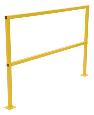 Vestil Steel Square Safety Handrail 62-1/2 In. x 4 In. x 42 In. Yellow