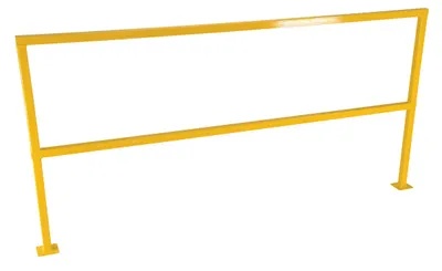 Vestil Steel Square Safety Handrail 86-1/2 In. x 4 In. x 42 In. Yellow