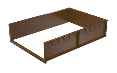 Vestil Steel Shell For Pour In Place Installation 6 Ft. x 10 Ft. Brown