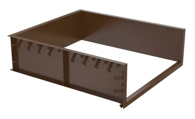Vestil Steel Shell For Pour In Place Installation 6 Ft. x 8 Ft. Brown