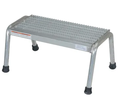 Vestil SSA-1 aluminum step stand shown from an alternate angle
