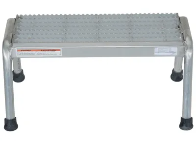Vestil SSA-1 aluminum step stand shown from an alternate angle