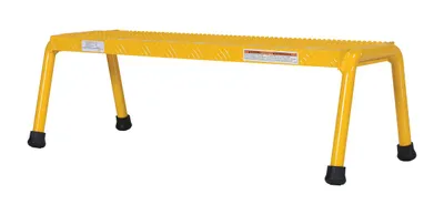 Vestil SSA-1W-Y aluminum step stand shown from an alternate angle