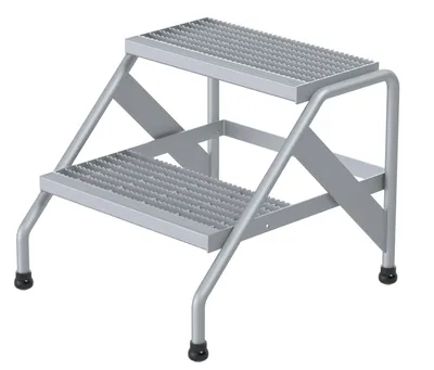 Vestil SSA-2 aluminum step stand shown from an alternate angle