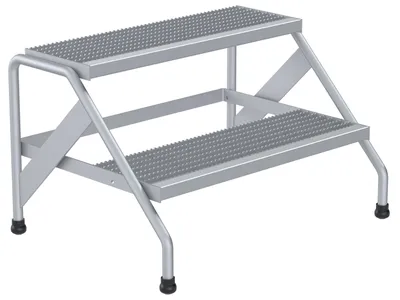 Vestil SSA-2W aluminum step stand shown from an alternate angle