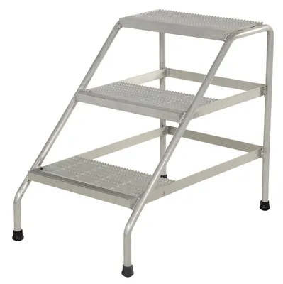 Vestil SSA-3 aluminum step stand shown from an alternate angle