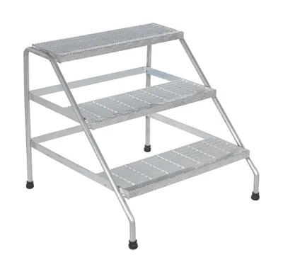 Vestil SSA-3W aluminum step stand shown from an alternate angle