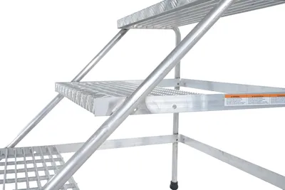 Vestil SSA-3W aluminum step stand shown from an alternate angle
