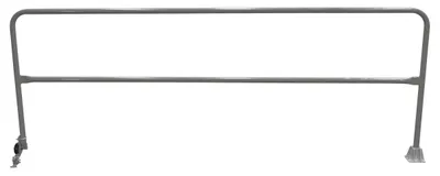 Vestil Steel Dock Safety Swing Gate 10 Ft. Length Gray Semi Gloss