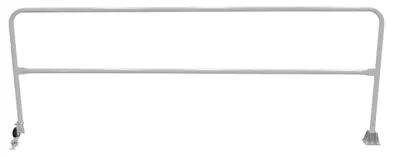 Vestil Steel Dock Safety Swing Gate 10 Ft. Length Silver