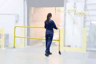 Vestil SSG-11 economical safety swing gate shown from an alternate angle