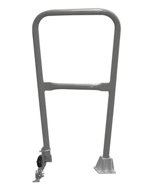 Vestil Steel Dock Safety Swing Gate 2 Ft. Length Gray Semi Gloss
