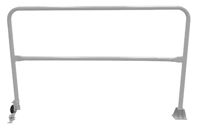 Vestil Steel Dock Safety Swing Gate 6 Ft. Length Silver
