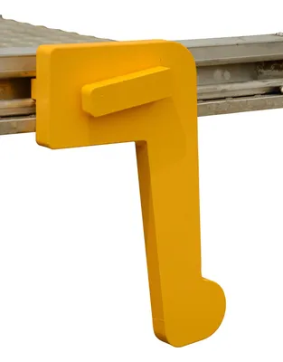 Vestil Factory Installed Steel Sliding Span Lock Option for Curb Style 2 Aluminum Dock Boards Yellow