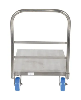 Vestil SSPT-2436 stainless steel platform truck shown from an alternate angle