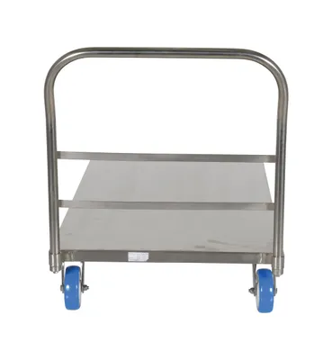 Vestil SSPT-3048 stainless steel platform truck shown from an alternate angle