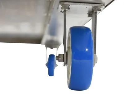 Vestil SSPT-3060 stainless steel platform truck shown from an alternate angle