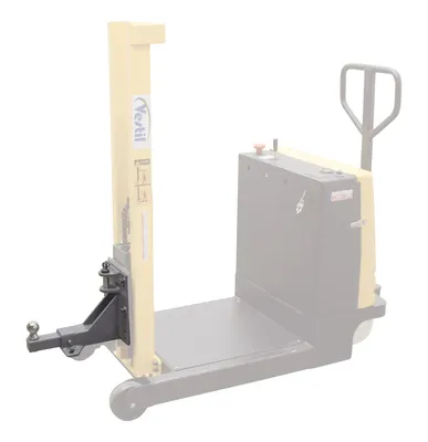 Vestil Steel Counter Balanced Power Lift Single Ball Hitch Attachment 600 Lb. Capacity Black