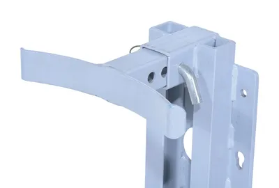 Vestil STA-ATT-HDGR counter balanced narrow stacker w multi-use attachment shown from an alternate angle