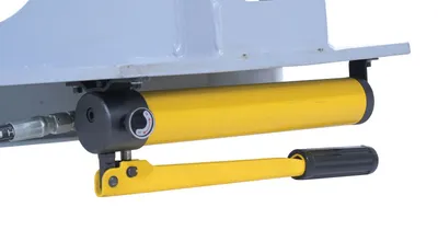 Vestil STA-ATT-HDGR counter balanced narrow stacker w multi-use attachment shown from an alternate angle